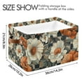 thumbnail image 4 of Yayeee 2 Pack Canvas Storage Basket with Handles for Shelves Fabric Bins Closet Organizer, Gray Floral Pattern, 4 of 8