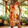 thumbnail image 2 of Yertdoel Summer Dresses for Women 2026 Sleeveless Floral Print V Neck Loose Midi Dress Beach Casual Comfy Sundress with Pockets, 2 of 7