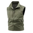 thumbnail image 2 of Big & Tall Men's Zip Up Sleeveless Fishing Vest Mesh Lining Full Zip Outdoor Hiking Lightweight Utility Jacket with Zipper Pockets, 2 of 4