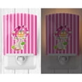thumbnail image 2 of Caroline's Treasures BB6907CNL Fairy House Pink Stripes Ceramic Night Light, 6x4x3", multicolor, 2 of 2