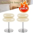 thumbnail image 4 of Mid-Century Modern Murano Glass Table Lamp | Retro Dimmable, Usb Powered, Suitable For Bedroom And Living Room, Available In 3 Colors, Polished Metal Base, 4 of 11