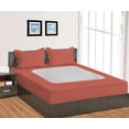 thumbnail image 3 of D.N.G. BEDDINGS 3 Piece Box Spring Cover - 100% Egyptian Cotton, 800 TC, Wrap Around 4 Sides Bed Skirt for Hotel & Home, Fits Box Springs up to 6 Inch - Cal King, Stripe Brick Red Color, 3 of 9