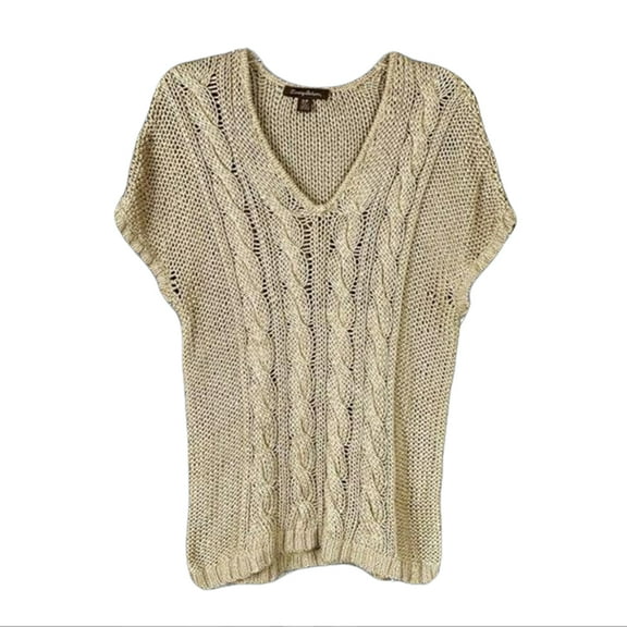 Tommy Bahama Open Knit Short Sleeve Sweater, Twill, Small