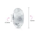 thumbnail image 3 of Bling Jewelry Womens Translucent Murano Faceted Glass Charm Bead with Sterling Silver Core, 3 of 4