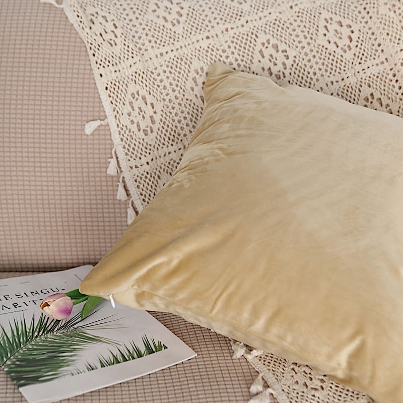 Cushion Cover Pillow Case Throw 18x18 Soft Decorative Solid Satin Pillow Square 