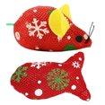 thumbnail image 1 of 2PCS Cat Toy Mouse Pattern Bite Resistant Catnip Toy Cat Bite Toy for Christmas, 1 of 10
