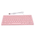 thumbnail image 1 of Roseate Quiet USB 78 Keys Computer Keyboard with Anti Slip Foot Pads, Rounded Edges, USB Compatibility, Small Wired Keyboard Suitable for Gaming, Working, 1 of 7