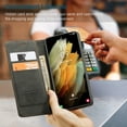 thumbnail image 5 of Samsung Galaxy S21 Ultra Case, Mantto Retro Cover Kickstand Folio Magnetic Phone Cover Luxury Cash Wallet Pocket With Card Slot High Qulity PU Leather Skin For Samsung Galaxy S21 Ultra, Black, 5 of 13