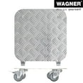 thumbnail image 4 of Wagner 11.4" Silver Square Diamond Plated Aluminum Plant Caddy – Soft Casters, 330 lbs Capacity, 4 of 5