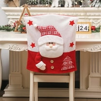 sruoe Chair Covers for Dining Room, Chair Seat Protector, Modern Washable Elastic Spandex Chair Slip Covers, Chair Protector Cover Seat for Home Party Hotel, Christmas Decorations