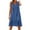 Blue, variant on Summer Fashion Dresses for Womens 2025 Plus Size Casual Sleeveless Solid Color Button Sun Beach Dress