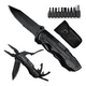 thumbnail image 1 of Navajas Multiherramien Acero Inoxidable Camping Pesca Xtellar negro, 1 of 4