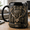 Black, variant on Deer Hunting Accent Mug Custom Dad Gift with Antlers Camo Gear Compass