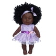 thumbnail image 1 of Baby Toy HUOGUO, pelo rizado, negro, africano, piel negra, 30 cm, 1 of 5