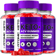 Atomic Keto ACV Gummies Maximum Strength Keto Support Supplement 3 Pack
