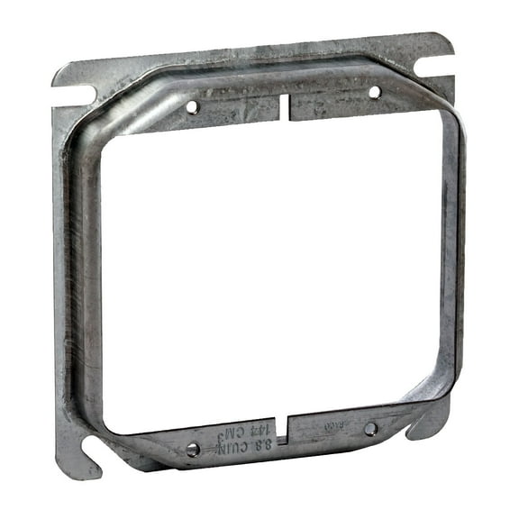 Raco Mud Ring, 2 Gangs, Galvanized Zinc, Square Box Type 779