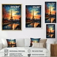 thumbnail image 4 of Designart "Eiffel Tower in the 19th Century A Vintage View II" Cityscapes Floater Framed Wall Art Living Room, 4 of 7