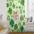 thumbnail image 5 of Happy St. Patrick's Day Sheer Curtains 54 Inches Long, Spring Lucky Shamrock Cloud Green Light Filering Curtains, Breathable Simi Curtain Privacy Drapes for Kitchen Bathroom Small Window Treatment, 5 of 9