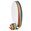 Morex Ribbon Monarch Grosgrain Stripes, Polyester, 7/8 inch by 100 Yards, Rainbow, Item 99505/100-815, 7/8 in by 100-Yard