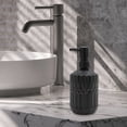 thumbnail image 6 of Unique Bargains 1 Pc Round Bottom Bamboo Grain Soap Dispenser 13.53oz Black, 6 of 6