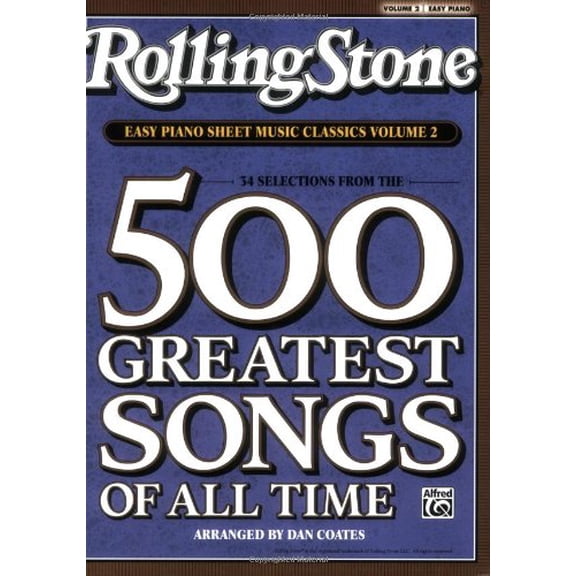 Pre-Owned Rolling Stone Easy Piano Sheet Music Classics, Volume 2: 34 Selections from the 500 Greatest Songs of All Time (Paperback) 0739052373 9780739052372
