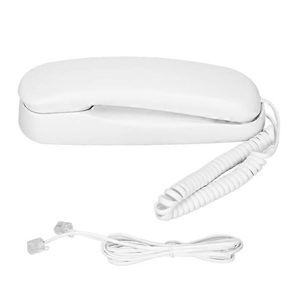 Corded Phone with Pause Redial Last Number Wall Mount Landline with Lighted Keys for Home Office White