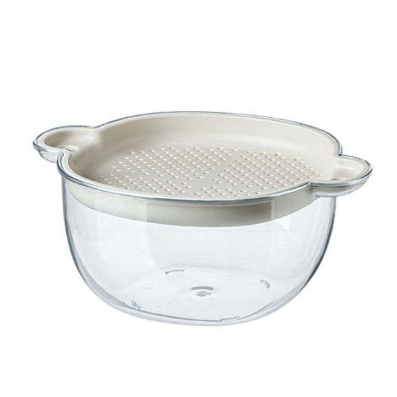 lulshou Home & kitchen,Large Kitchen Strainer Colander Bowl Set, Double-Layer Plastic Vegetable Washing Basket, Bowls For Cleaning Washing Mixing, Detachable on Clearance
