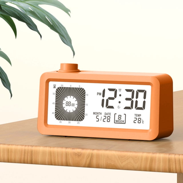 Danhjin Réveil Horloge Électronique Numérique Affichage LED Horloge Électronique Stéréo Affichage Numérique Réveil avec Répétition Commutation 12/24 H Compte à Rebours Heure