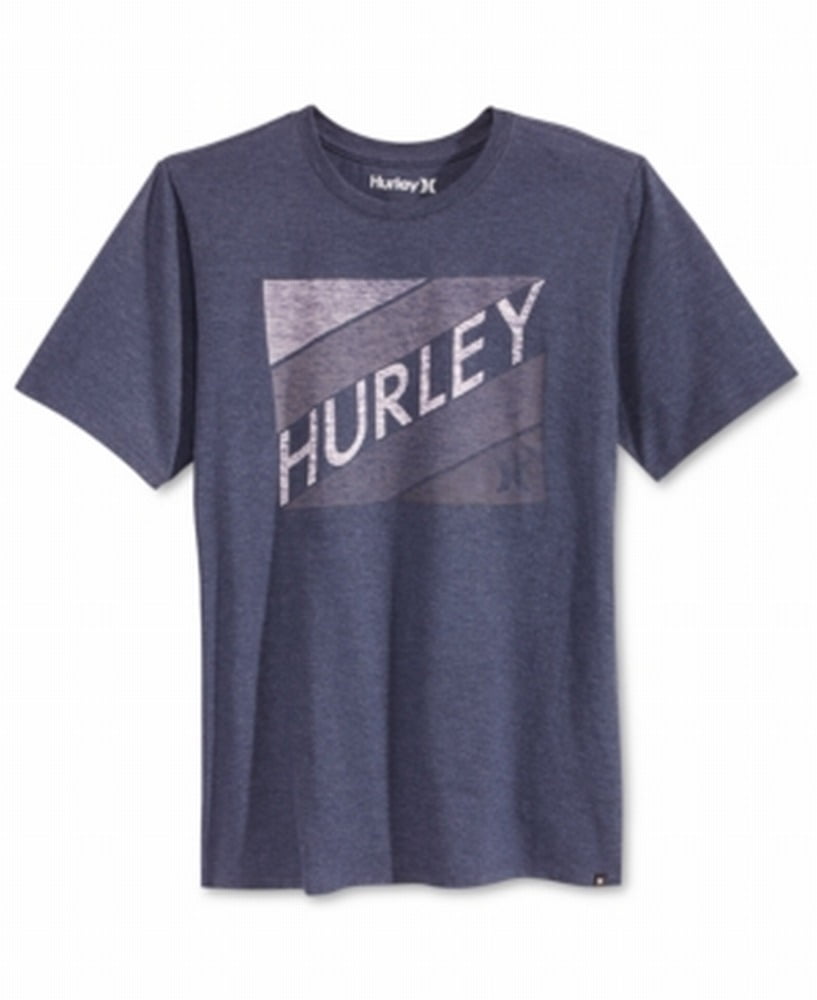 Hurley Hurley NEW Heather Blue Mens Size 2XL Logo Graphic Tee Crew