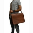 thumbnail image 4 of Madosh Genuine Leather Laptop Messenger Bag Flap Over Office Crossbody Handbag 11"x15", 4 of 7