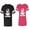 Men Black / Women Pink, variant on Forever Together Matching Couple Cotton Jerseys (Men Black / Women Black) (Men S / Women S)