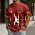 thumbnail image 2 of Soccer Cup 2026 Jersey for Men, Crew Neck Short Sleeve Deutschland Kicker Graphic Tee with Waffle Knit - Breathable Athletic Top Wine L, 2 of 7