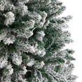 thumbnail image 3 of Nearly Natural 6ft. Slim Flocked Montreal Fir Artificial Christmas Tree, Green, 3 of 6