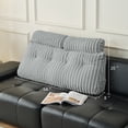 thumbnail image 2 of Z-Hom Almohada de Cuña con Respaldo Grande de Piel Sintética Tamaño Matrimonial con Bolsillos Laterales, Almohada de Cabecera Triangular, Almohada de Descanso para Cama y Lectura con 2 Almohadas, 2 of 7