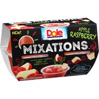 (3 Pack) Dole Raspberry Applesauce Mix, 4 oz, 4 count