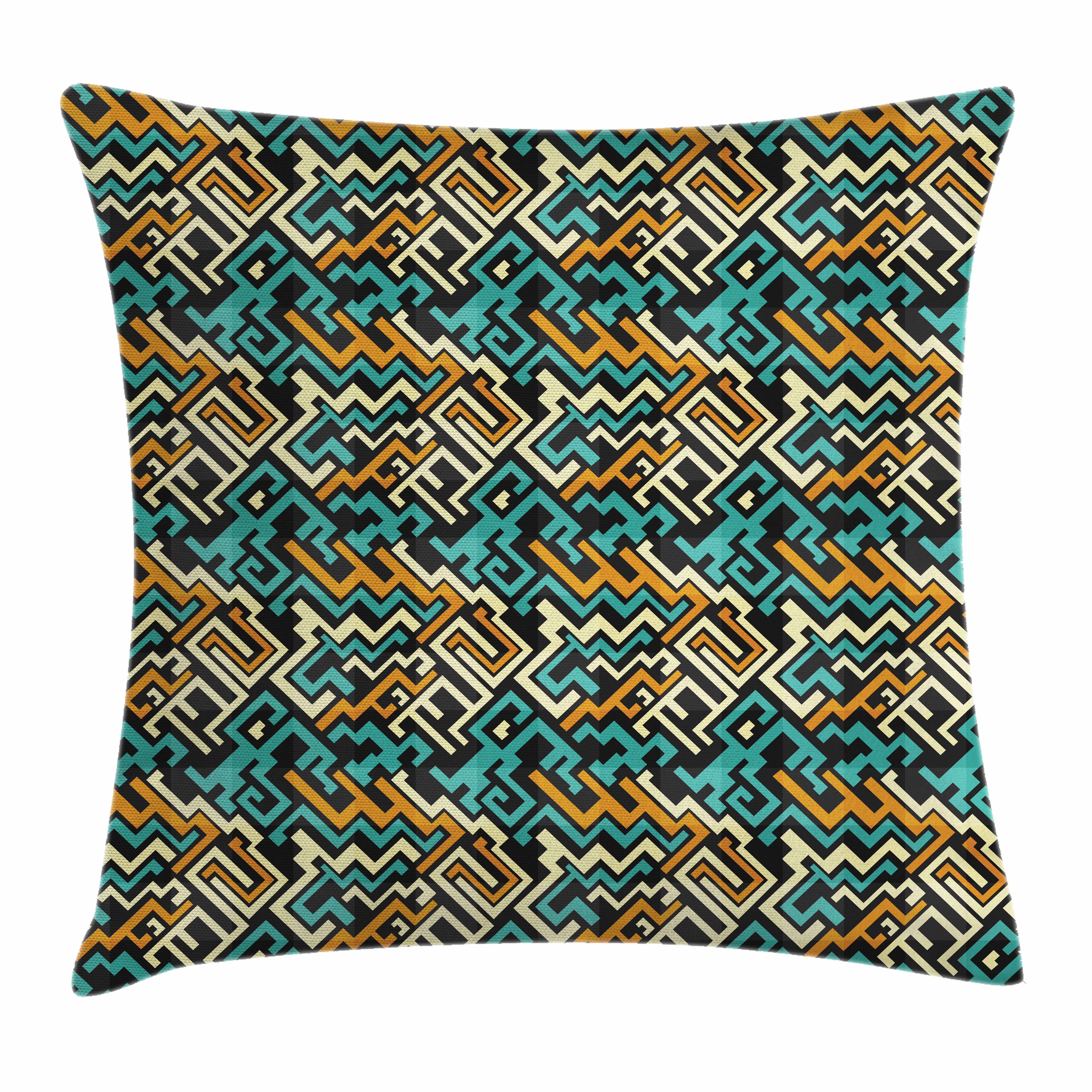 Geometric Throw Pillow Cushion Cover, Abstract Modern Future