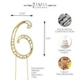 thumbnail image 2 of Sparkly Rhinestones Gold Cake Topper - Symbol and Number Decoration for Wedding, Birthday, Gender Reveal & Anniversary Cakes (6), 2 of 5