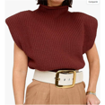 thumbnail image 1 of Txlixc Blusa de cuello alto de manga corta Txlixc moda, 1 of 5