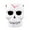 White, variant on Halloween Candy Bucket with Skull Decor - Gothic Style Halloween Decor, Spooky Skull Night Light for Halloween Decorations,White