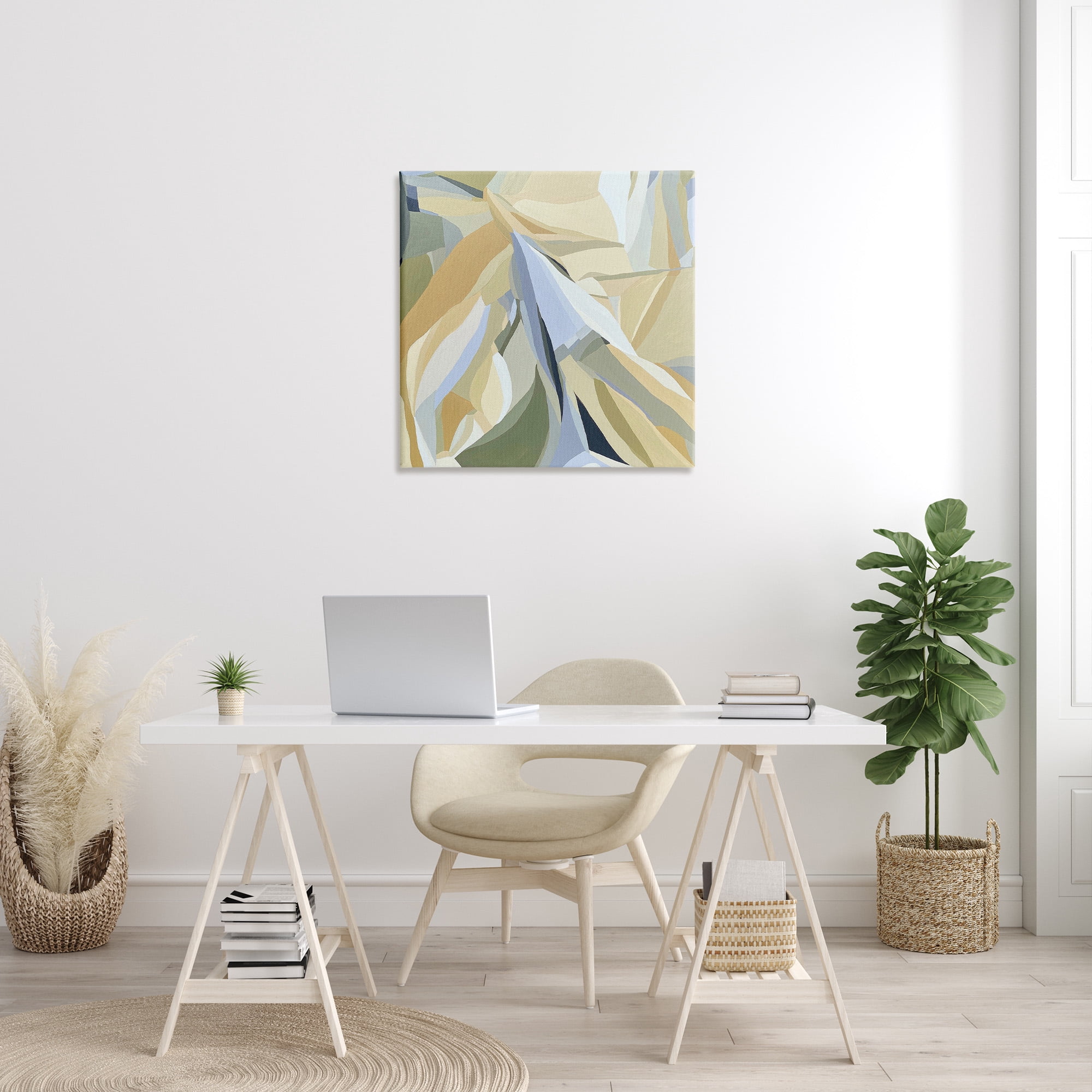 Stupell Industries Dynamic Geometric Pattern Abstract Painting Gallery Wrapped Canvas Art Print Wall Art, 30 x 30