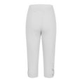 thumbnail image 5 of Hvyesh Womens High Waisted Tummy Control Capri Leggings Plus Size Cropped Pants Skinny Pull On Yoga Workout Pants, 5 of 7