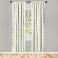 thumbnail image 4 of Ambesonne Airplane Print Window Curtains, Minimal Silhouettes, Each 28" W x 63" L, Cream Grey, 4 of 4