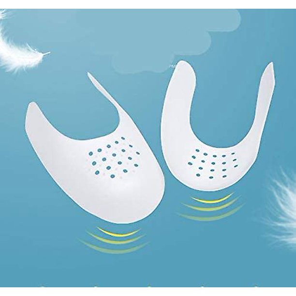 CARBONLIKE 1 par de protectores para los dedos de los zapatos de las zapatillas de deporte previenen las arrugas delanteras Protector de los reductores de zapatos