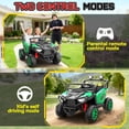 thumbnail image 5 of VIBESPARK 24 Volt 2 Seater Ride on Toys for Kids, Powered Ride on Cars with Remote Control, Electric UTV Car for 3-8 Boys Girls Gift w/ Bluetooth, LED Light, Music, Green, 5 of 9