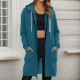 thumbnail image 2 of Long Zip up Hoodie Women 2026 Fall Casual Oversized Hooded Sweatshirt Y2k Trendy Long Sleeve Jackets with Pockets, S, 2 of 6