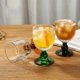 thumbnail image 3 of 200 ml Retro Crystal Glass, Beaded Wine Glass, Cup, Cocktail Whiskey Glass, for Home, Cold Drink, Juice, Transparent Green Cup, 3 of 5