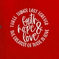thumbnail image 6 of Wild Bobby Faith Hope & Love Three Things That Last Forever Inspirational/Christian Women Standard V-Neck Tee, Red, Large, 6 of 6