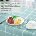 thumbnail image 3 of PiccoCasa Kitchen Tablecloths Plaid Pattern PVC Table Cloth 54"x79" Teal Color, 3 of 7