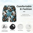 thumbnail image 4 of Kdxio Lilies Flowers Print Men's Swim Trunks with Compression Liner 7 Inch Inseam Quick Dry Swim Shorts, 4 of 7
