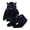 Black, variant on Esaierr 2PCS Toddler Kids Pullover Hooded Sweatshirt Outfit for Boys Girls Warm Tracksuit Set Solid Color Jogging Sets Fall Winter 9M-8Y